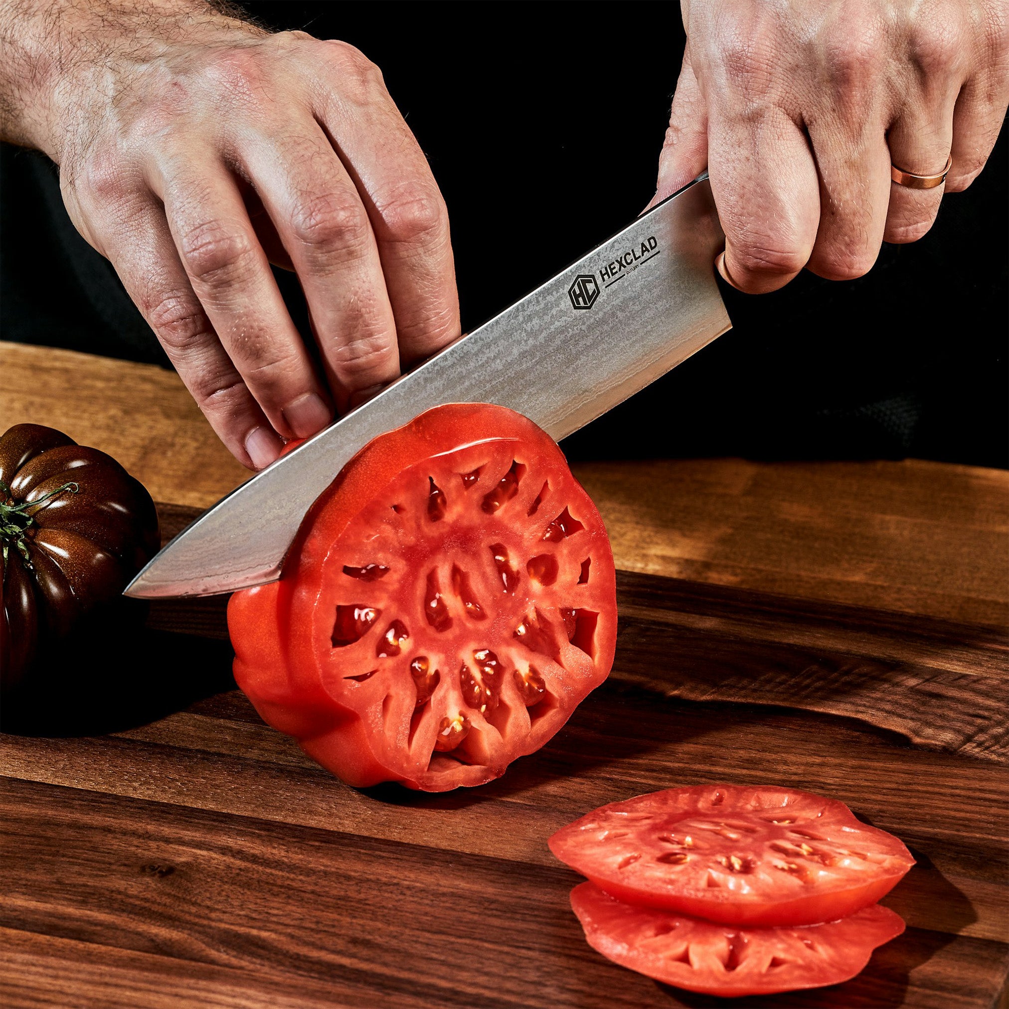 Damascus Steel Chef's Knife. 8 (Green) - Image 3
