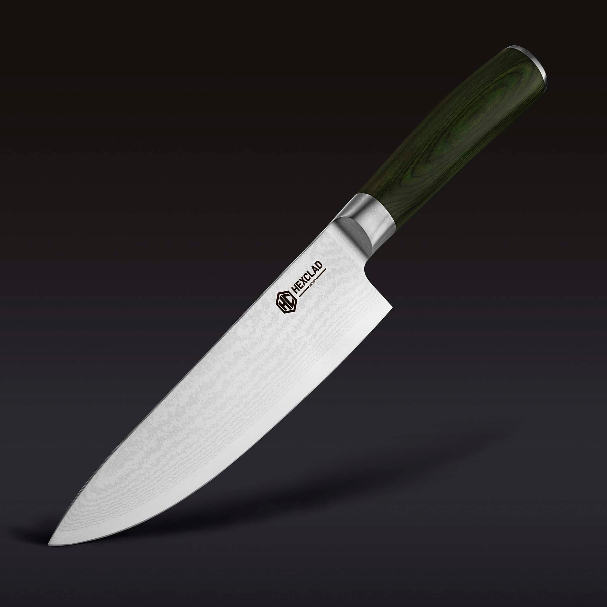 Essential Damascus Steel Knife Set. 6-pc (Green) - Image 2