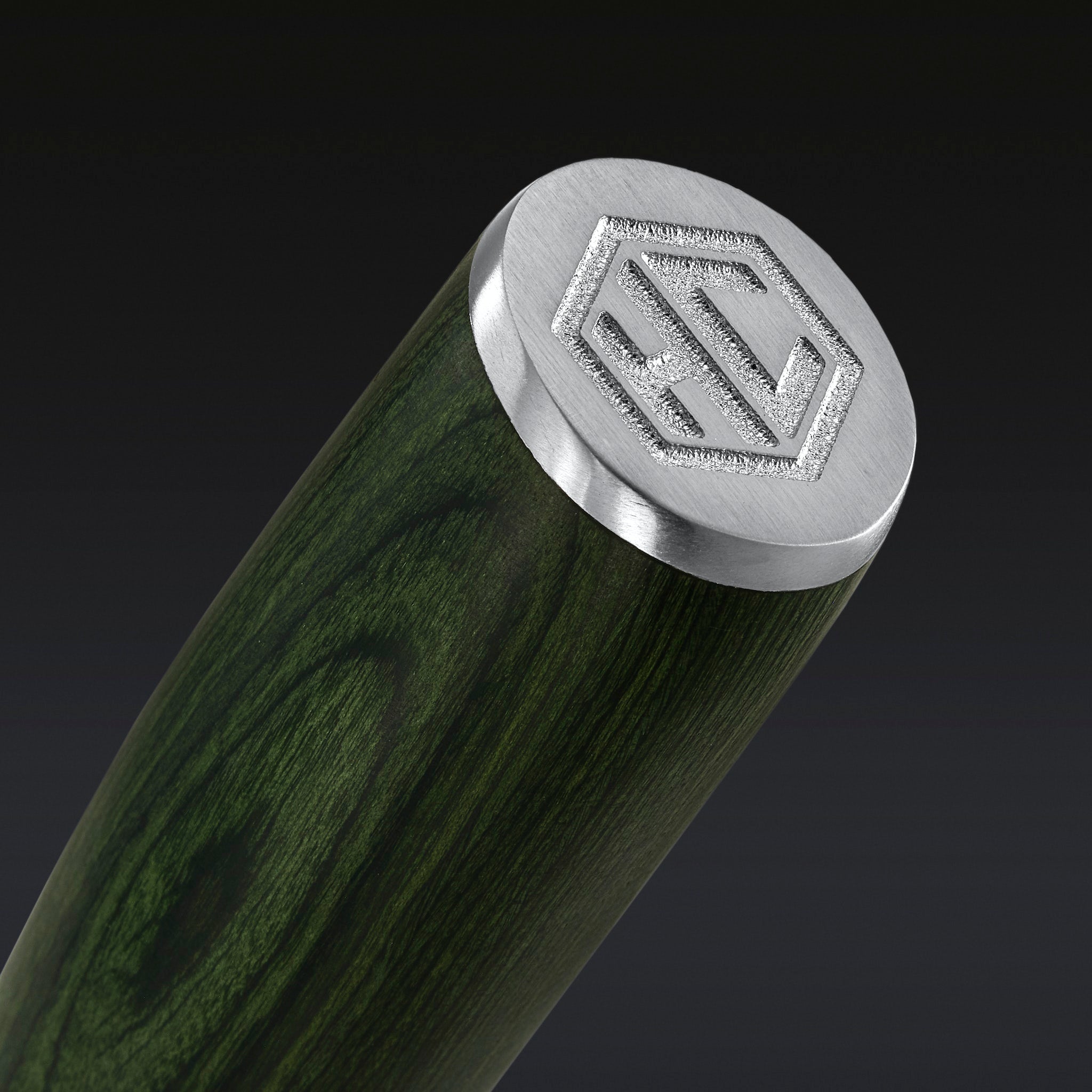Damascus Steel Nakiri Knife. 6.5 (Green) - Image 3